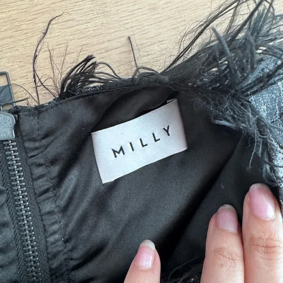 NWOT: Milly Black Dress - Picture 3 of 6